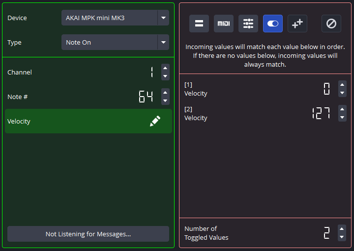 Messages Toggle View